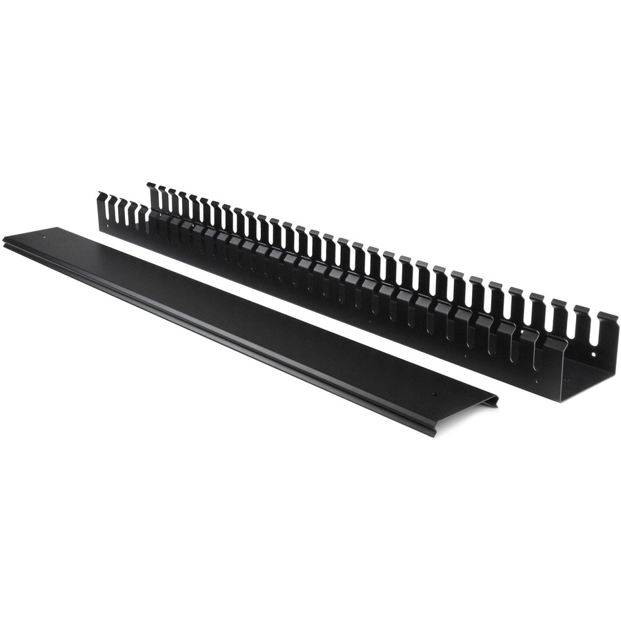 StarTech.com Vertical Cable Organizer with Finger Ducts - Vertical Cable Management Panel - Rack-Mount Cable Raceway - 20U - 3 ft. - Image 3