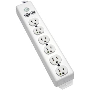 Eaton Tripp Lite Series Safe-IT Medical-Grade Power Strip, UL 1363, 6x Hospital-Grade Outlets, Antimicrobial, 1.5 ft. (0.45 m) Cord