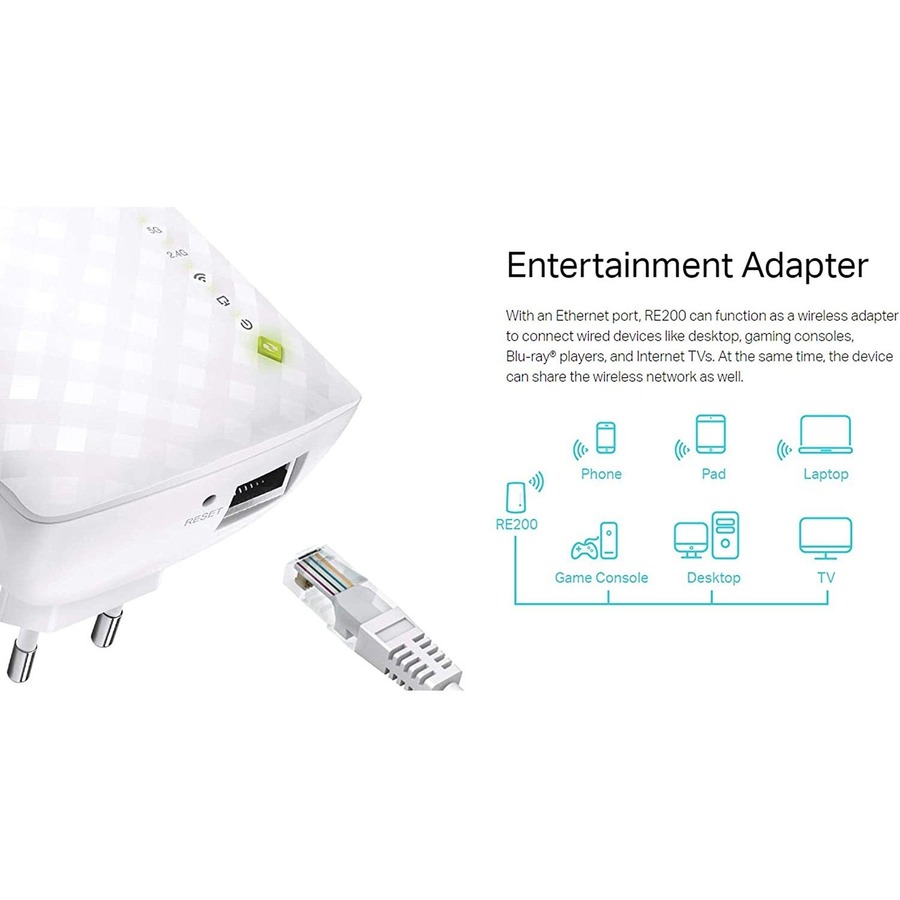 TP-Link RE200 - Dual Band IEEE 802.11ac Wireless Range Extender - Image 6