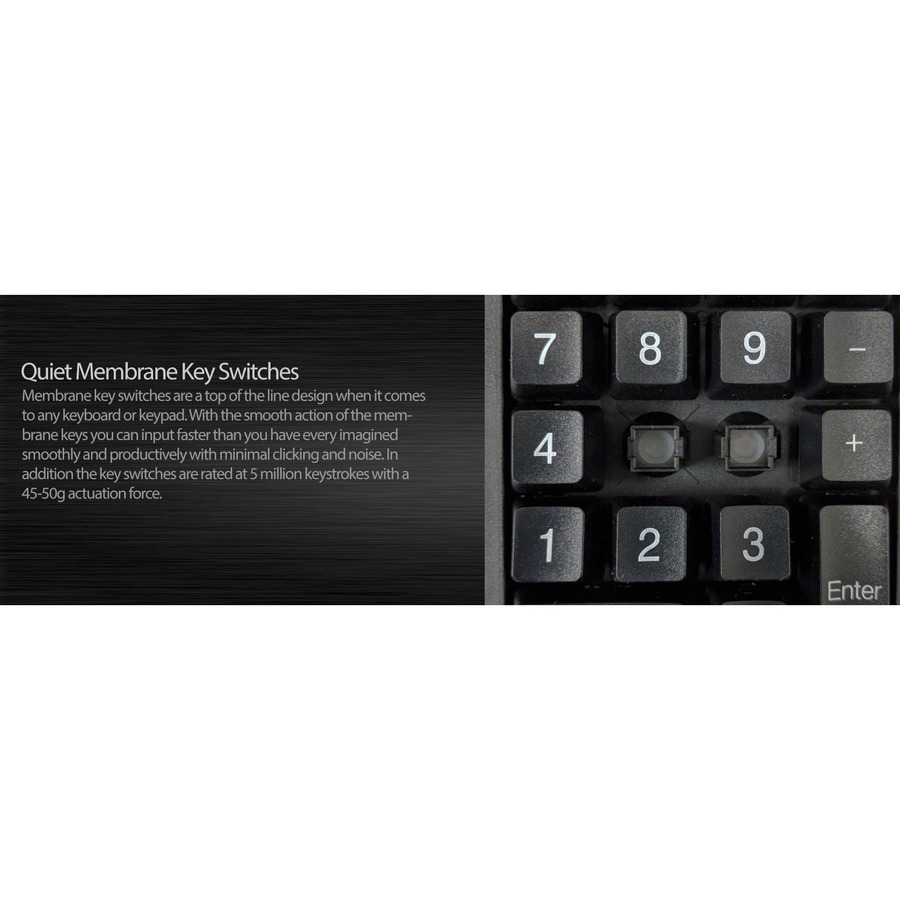 Adesso Antimicrobial Waterproof Numeric Keypad with Wrist Rest Support - Image 5