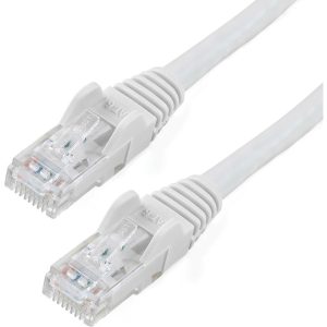 StarTech.com 15ft CAT6 Ethernet Cable - White Snagless Gigabit - 100W PoE UTP 650MHz Category 6 Patch Cord UL Certified Wiring/TIA