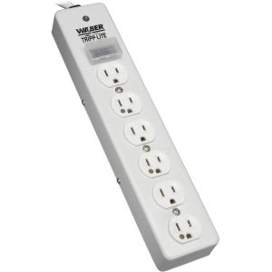 Eaton Tripp Lite Series Hospital-Grade Surge Protector with 6 Hospital-Grade Outlets, 15 ft. (4.57 m) Cord, 1050 Joules, UL 1363, Not for Patient-Care Rooms