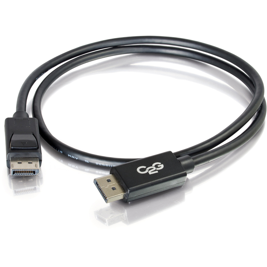 C2G 6ft DisplayPort Cable - Latches 4K 60Hz Resolution M/M - Black - Image 4
