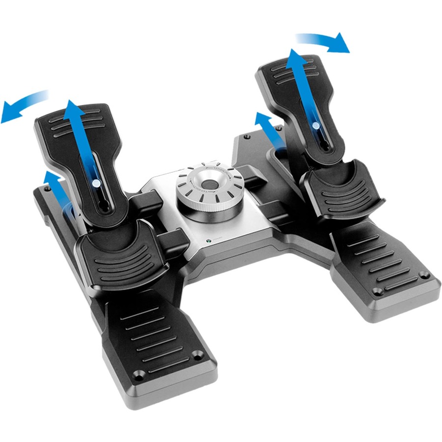Saitek Flight Rudder Pedals Professional Simulation Rudder Pedals with Toe Brake - Image 2