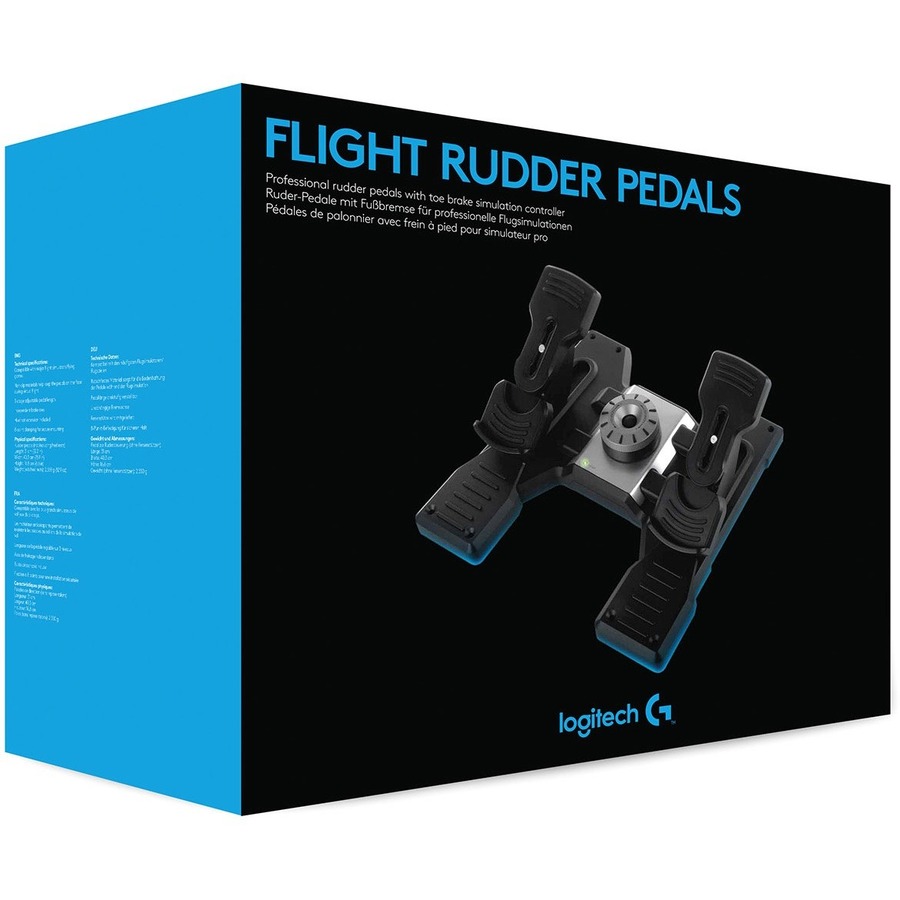 Saitek Flight Rudder Pedals Professional Simulation Rudder Pedals with Toe Brake - Image 3
