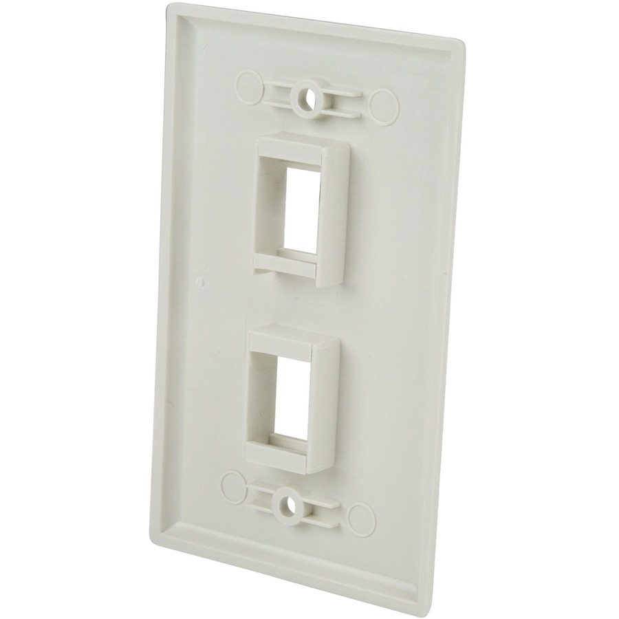 StarTech.com Dual Outlet RJ45 Universal Wall Plate White - Image 2