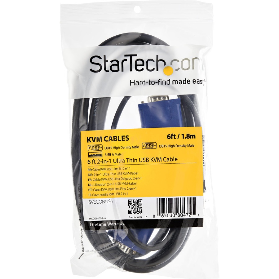 StarTech.com StarTech.com 2-in-1 - Video / USB cable - 4 pin USB Type A, HD-15 (M) - HD-15 (M) - 3.05 m - Image 5