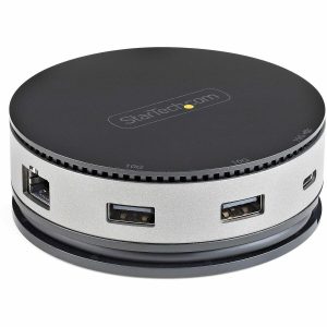 StarTech.com USB C Multiport Adapter - USB Type-C 10Gbps Mini Dock 4K 60Hz HDMI/DisplayPort/1080p VGA - 75W PD Passthrough, USB Hub & GbE