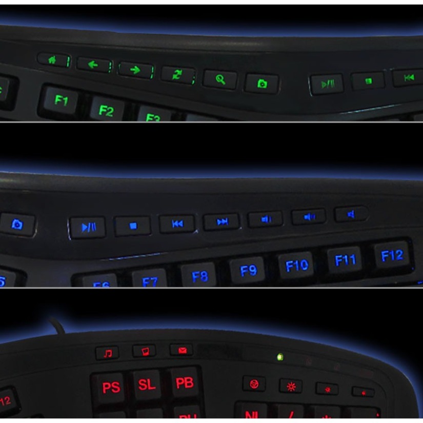 Adesso Color Illuminated Ergonomic Keyboard - Image 9