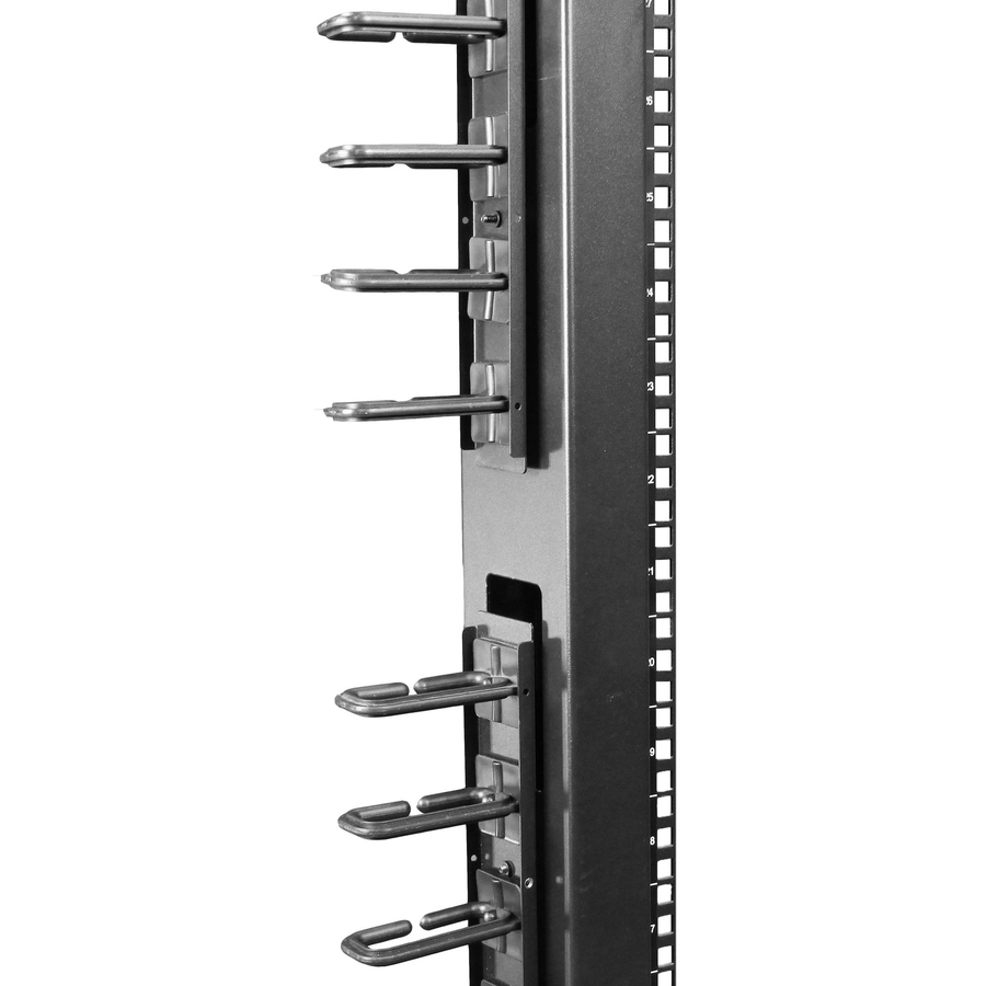 StarTech.com Vertical Cable Organizer with D-Ring Hooks - Vertical Cable Management Panel - 40U - 6 ft. - Image 5