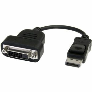 StarTech.com DisplayPort to DVI Adapter, Active DisplayPort to DVI-D Adapter Converter 1080p, DP 1.2 to DVI Adapter, Latching DP Connector