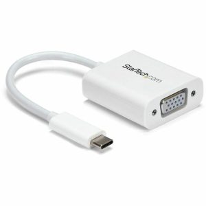 StarTech.com USB-C to VGA Adapter - White - Thunderbolt 3 Compatible - USB C Adapter - USB Type C to VGA Dongle Converter