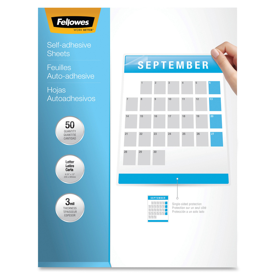 Fellowes Self Adhesive Laminating Sheets - Image 2