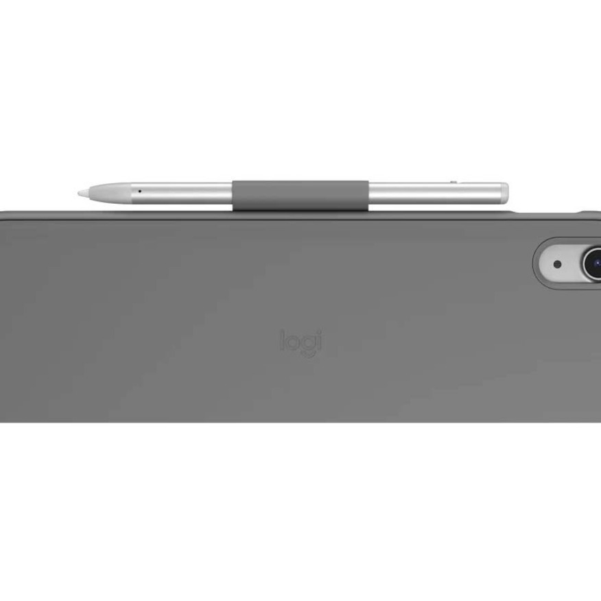 Logitech Slim Folio Carrying Case for 10.9" Apple, Logitech iPad (10th Generation) Tablet - Oxford Gray - Image 2