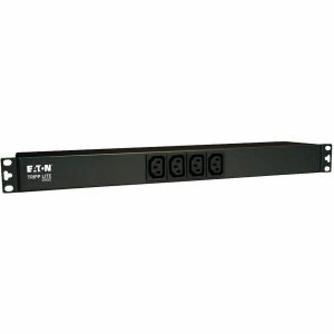 Eaton Tripp Lite Series 1.9-3.8kW Single-Phase 120-240V Basic PDU, 14 Outlets (12 C13 & 2 C19), C20 with 5 Adapters, 10 ft. (3.05 m) Cord, 1U Rack-Mount