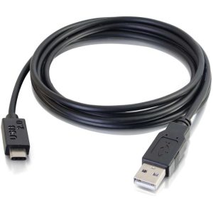 C2G 3ft (0.9m) USB 2.0 USB-C to USB-A Cable M/M - Black