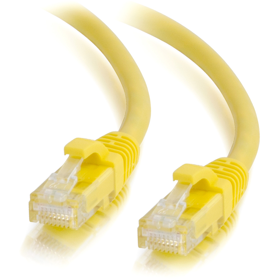 C2G 6in Cat6 Ethernet Cable - Snagless Unshielded (UTP) - Yellow - Image 3