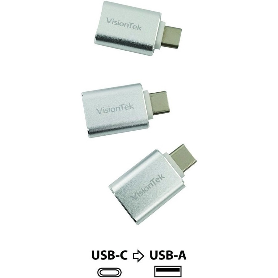 VisionTek USB-C to USB-A (M/F) 3 Pack Adapters - Image 5