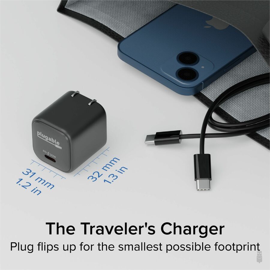 Plugable GaN USB C Charger Block, 30W Portable Charger - Image 4