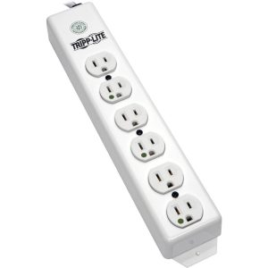 Eaton Tripp Lite Series Safe-IT UL 1363 Medical-Grade Power Strip, 6x Hospital-Grade Outlets, Antimicrobial, 15 ft. (4.57 m) Cord