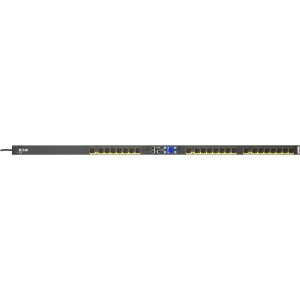 Eaton Managed rack PDU, 0U, 5-20P, L5-20P input, 1.92 kW max, 120V, 16A, 10 ft cord, Black, Single-phase, Outlets: (24) 5-20R