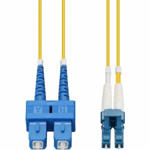 AddOn 6m LC (Male) to SC (Male) Yellow OS2 Duplex Fiber OFNR (Riser-Rated) Patch Cable