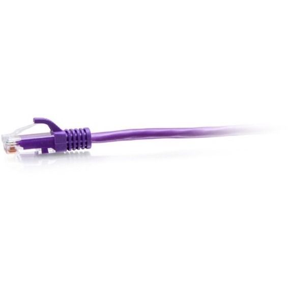 C2G 10ft Cat6a Snagless Unshielded (UTP) Slim Ethernet Cable - Cat6a Network Patch Cable - PoE - Purple - Image 2