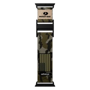 Mossy Oak by cellhelmet WB-002 Premium Nylon Band for Apple Watch 44/45/46/49 mm (Regular; Bottomland/Camouflage)