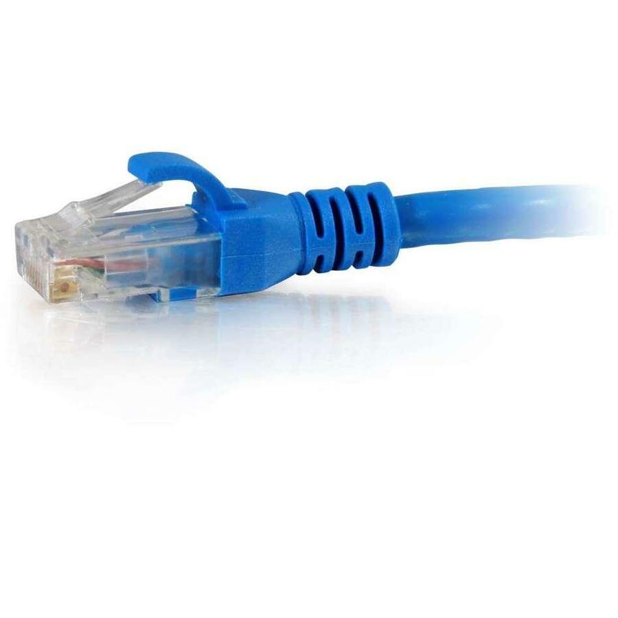 C2G 1ft Cat6 Snagless Unshielded (UTP) Ethernet Cable - Cat6 Network Patch Cable - PoE - TAA Compliant - Blue - Image 2