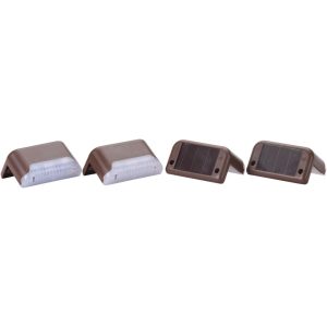 MAXSA Innovations 47332 Solar-Powered Deck Lights, 4 pk