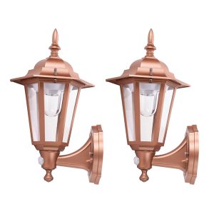 MAXSA Innovations 46719-2PACK Battery-Powered Motion-Activated Plastic LED Wall Sconce (2 Pack; Copper)