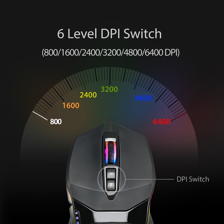 iMouse X5 - 6400 DPI, RGB illuminated Gaming Mouse - Image 7