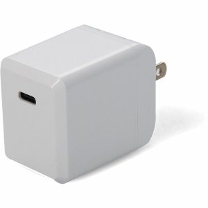 Wall Charger to 1X USB-C 3.1 5V at 3A, 9V at 2A, or 12V at 1.5A 18W total, White