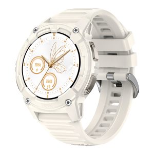 KOSPET P-S001-W TANK S2 GPS Smartwatch with 1.32-In. AMOLED Touch Screen, Bluetooth, 170+ Sports Modes, and Military Grade Protection (Lily White)