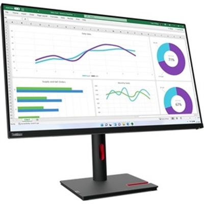 Lenovo ThinkVision T32h-30 31.5" QHD Monitor – USB-C Hub, RJ45, Integrated Camera