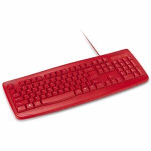 F WIRED WASHABLE KEYBOARD RED