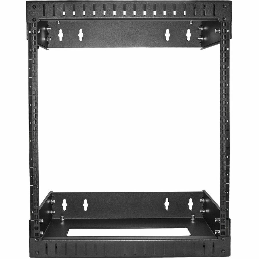 StarTech.com 2-Post 12U Heavy-Duty Wall Mount Network Rack, 19" Open Frame Server Rack with Adjustable Depth, Data Rack for IT Equipment~ - Image 6