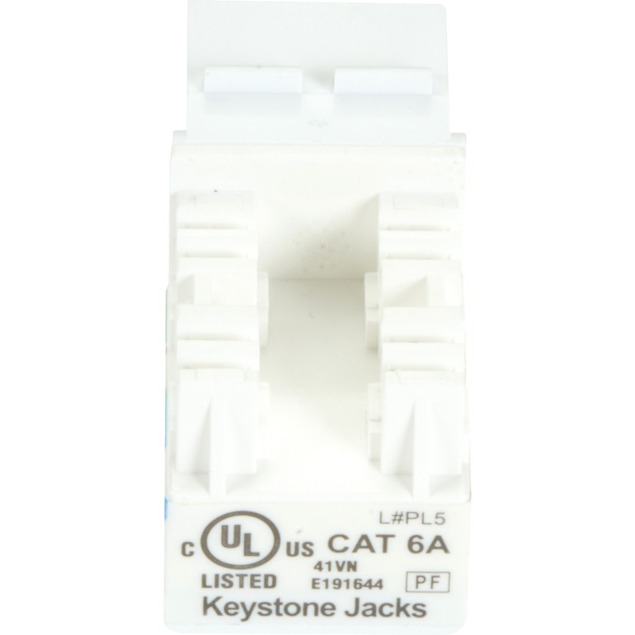 Black Box GigaTrue2 CAT6A Keystone Jack - Unshielded, RJ45, White - Image 2