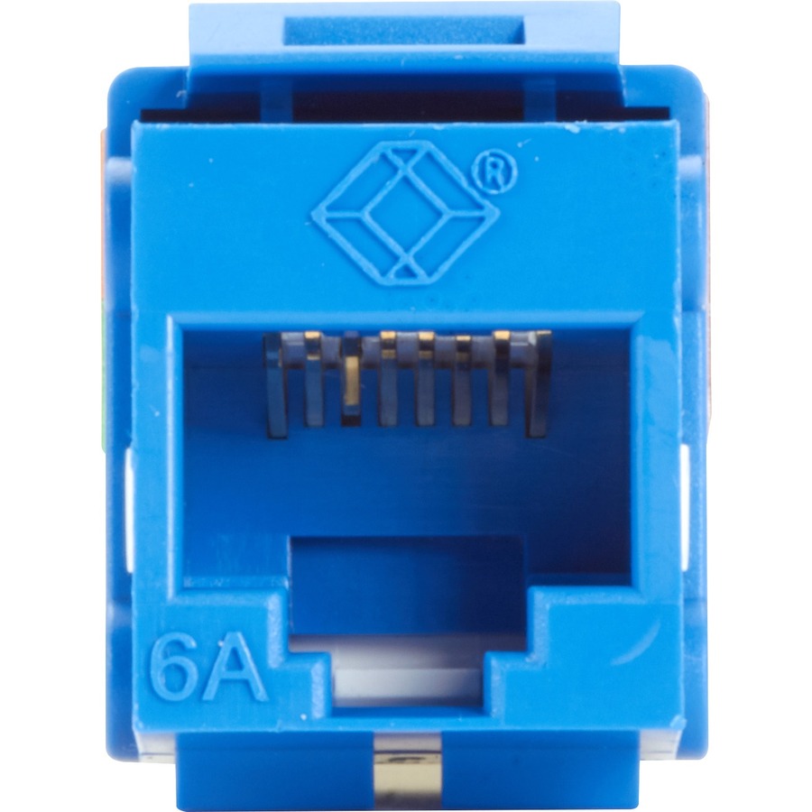 Black Box GigaTrue 2 CAT6A Keystone Jack - Unshielded, RJ45, Blue - Image 2