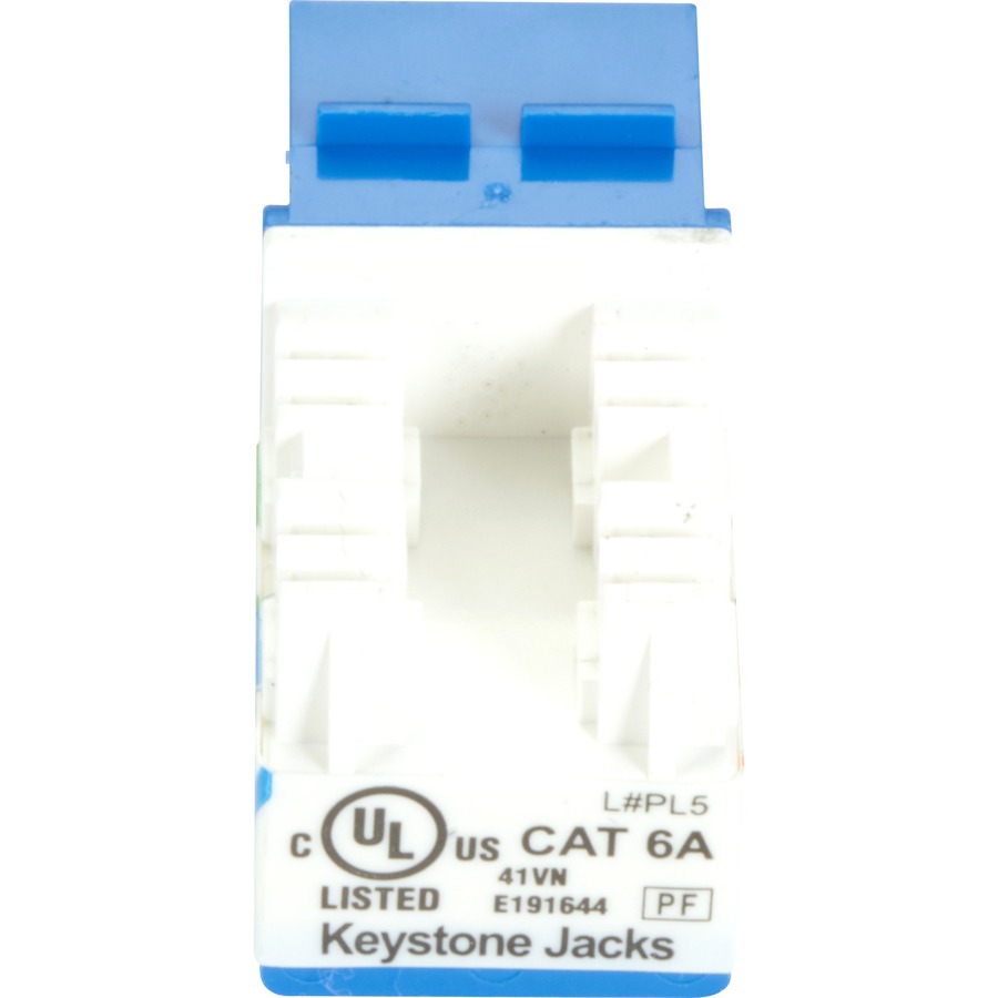 Black Box GigaTrue 2 CAT6A Keystone Jack - Unshielded, RJ45, Blue - Image 3