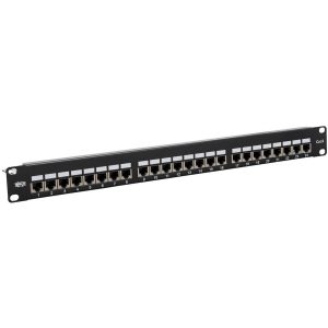 Eaton Tripp Lite Series Cat5e/Cat6 24-Port Patch Panel - Shielded, Krone IDC, 568B, RJ45 Ethernet, 1U, TAA