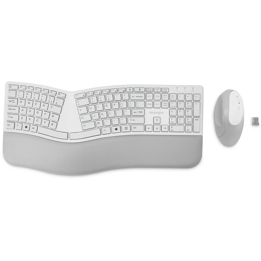 Kensington Pro Fit Ergo Wireless Keyboard and Mouse-Gray - Image 2