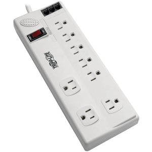 Eaton Tripp Lite Series 8-Outlet Surge Protector with DSL/Phone Line/Modem Surge Protection - 3150 Joules, 6 ft. (1.83 m) Cord, TAA