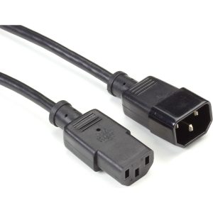 Black Box IEC 320 C13 Socket to IEC 320 C14 Plug Molded Extension Power Cord, 6-ft.(1.8-m)