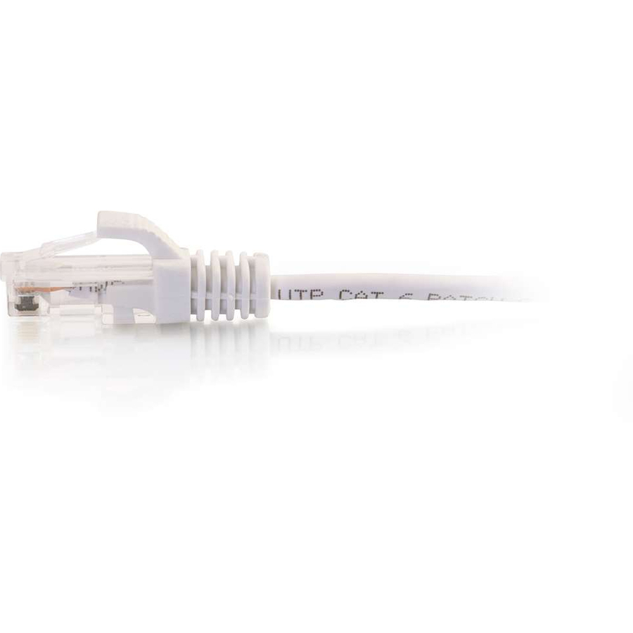 C2G 10ft Cat6 Snagless Unshielded (UTP) Slim Ethernet Cable - Cat6 Network Patch Cable - PoE - White - Image 2