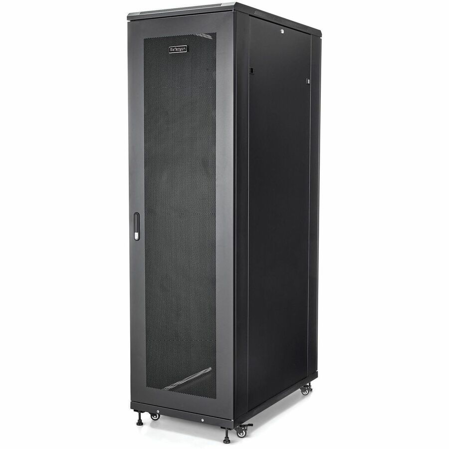 StarTech.com 4-Post 42U Server Rack Cabinet, 19" Data Rack Cabinet for Computer / IT Equipment mount, Rack Server Cabinet with Casters