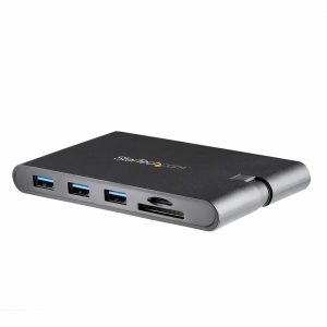 StarTech.com USB C Multiport Adapter - USB Type-C Mini Dock with HDMI 4K or VGA Video - 100W PD Passthrough, 3x USB 3.0, GbE, SD & MicroSD