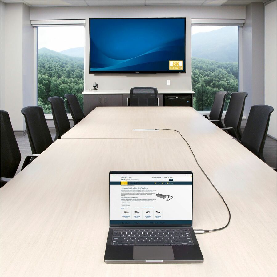 StarTech.com 100ft (30.4m) HDMI 2.1 Hybrid Active Optical Cable (AOC), CMP, Plenum Rated, 8K Ultra High Speed HDMI 2.1/2.0 Cable, 48Gbps - Image 6