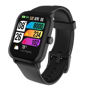 3Plus 3PL-VIBEPS-BK2 Vive+ (Gen 2) GPS Smartwatch with 1.72-In. Color Display, Bluetooth, Heart Rate/Blood Oxygen/Sleep, 25+ Workouts, Music, IP68 Water-Resistant