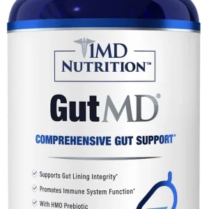 1MD Nutrition GutMD - L-Glutamine and Prebiotic for Gut Integrity | Promote Digestive Tract Health | 90 Capsules